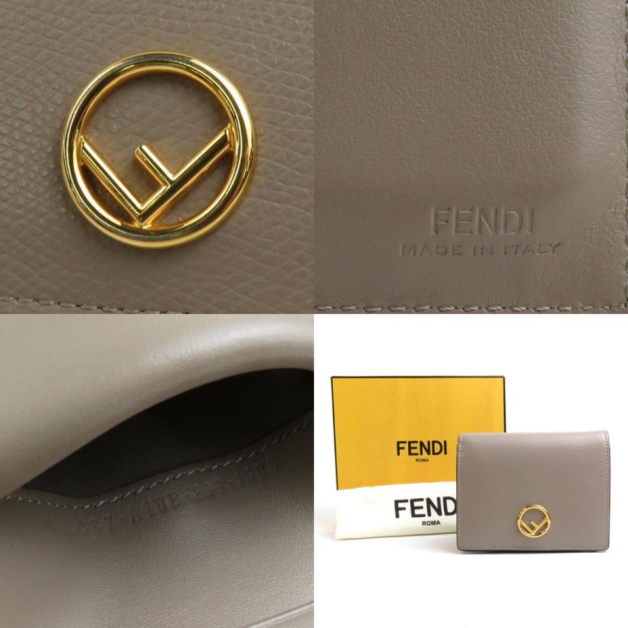 FENDI 二つ折り財布 ベージュ 保存袋付き FENDI フェンディ 二つ折り財布 レザー ベージュ : ブランド