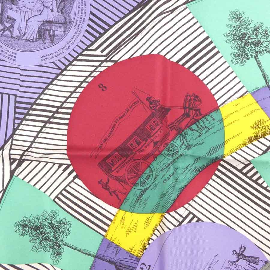 HERMES エルメス スカーフ カレ45 Jeu des Omnibus Remix オムニバス