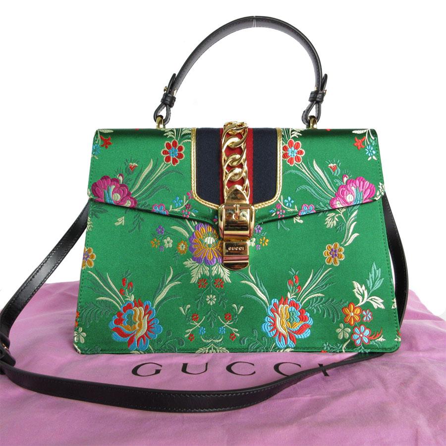 GUCCI グッチ ハンドバッグ ショルダーバッグ シルヴィ サテン
