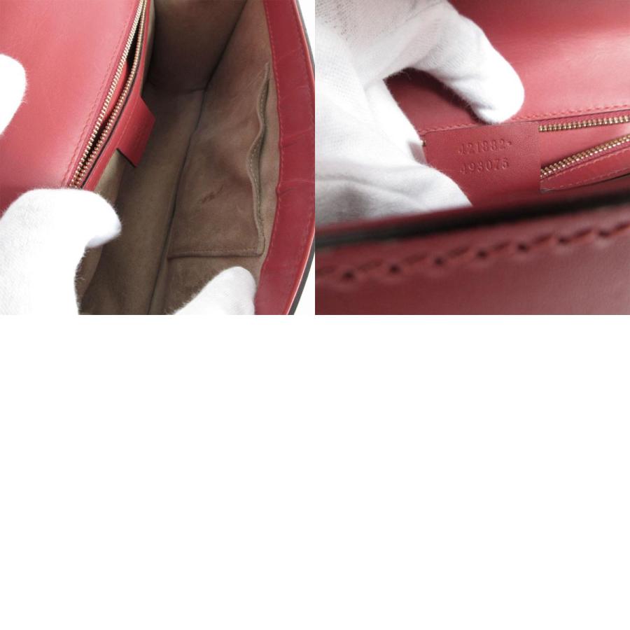 GUCCI グッチ ショルダーバッグ シルヴィ レザー レッド : ブランド
