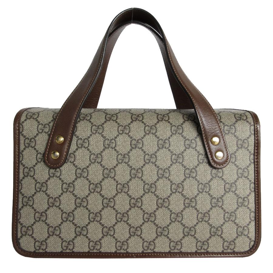 GUCCI（グッチ） ハンドバッグ GGスプリーム PVC/レザー ベージュ