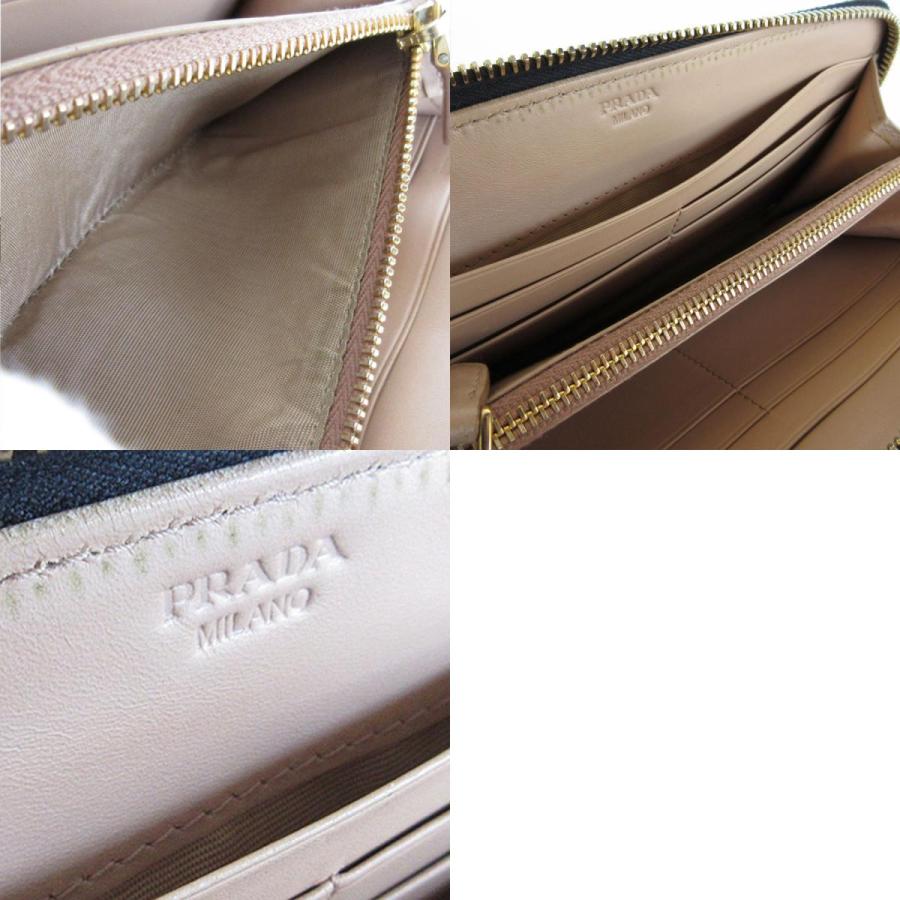 PRADA（プラダ） ラウンドファスナー長財布 レザー ブラック