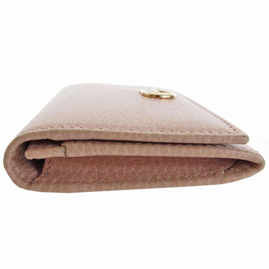 GUCCI（グッチ） カードケース GGマーモント レザー ピンクベージュ