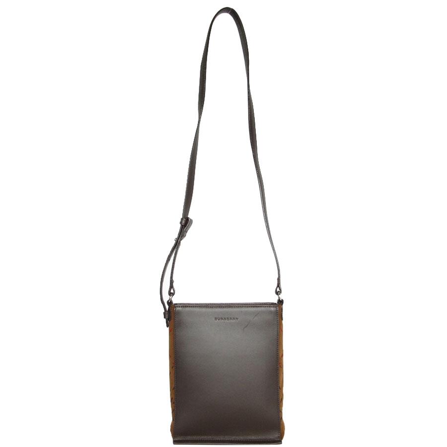 ★BURBERRY バーバリー ショルダーバッグ レザー ブラウン BURBERRY（バーバリー） ショルダーバッグ レザー/スエード ブラウン