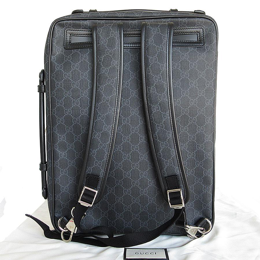 グッチ ハンドバッグ ビジネスバッグ GGスプリーム ブラック GG ブラック〕ミディアム ブリーフケース ・ブラック GG