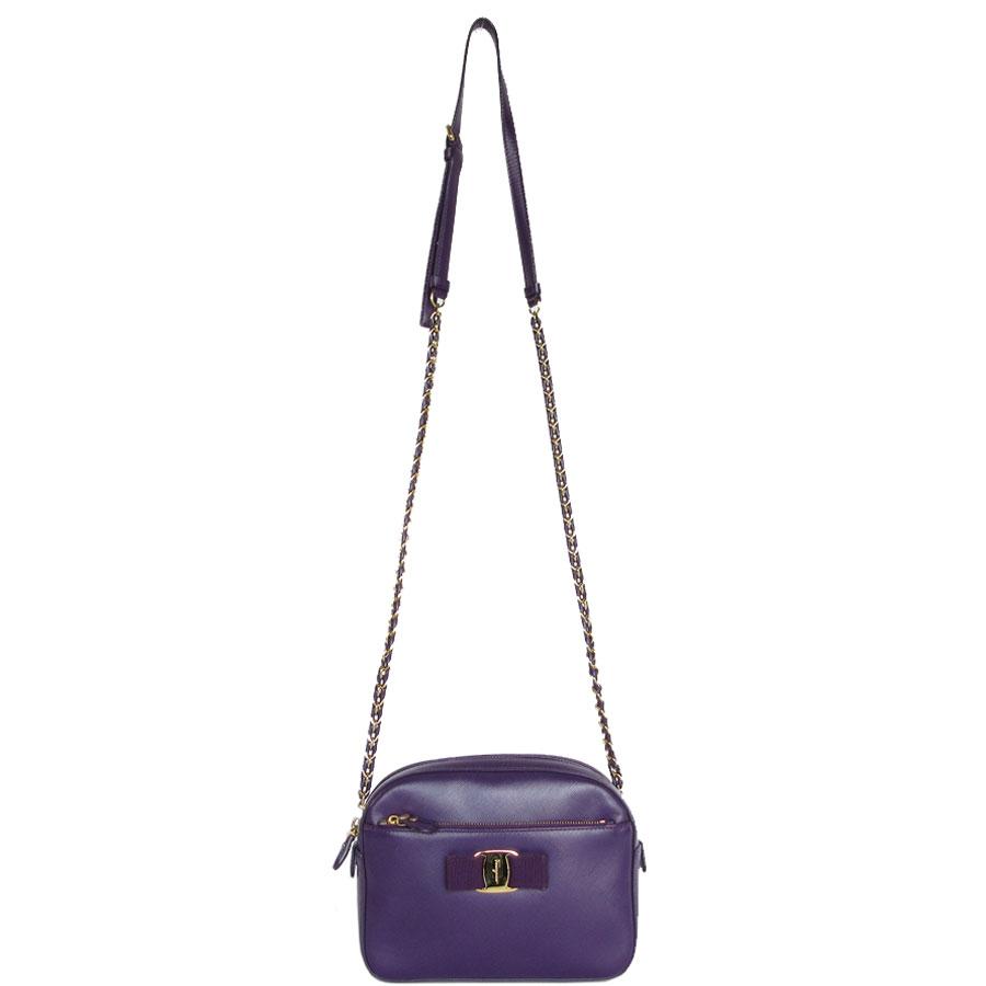 Salvatore Ferragamo パープル バッグ サルヴァトーレフェラガモ Salvatore Ferragamo 斜め掛け