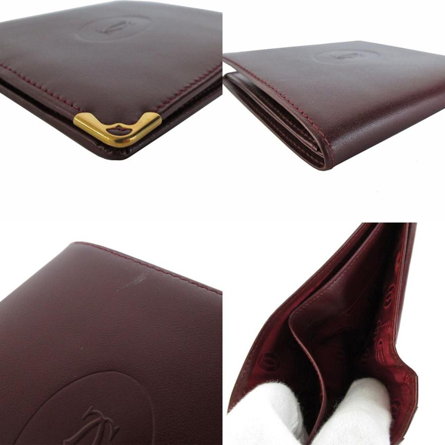 Cartier（カルティエ） 二つ折り財布 マストライン レザー