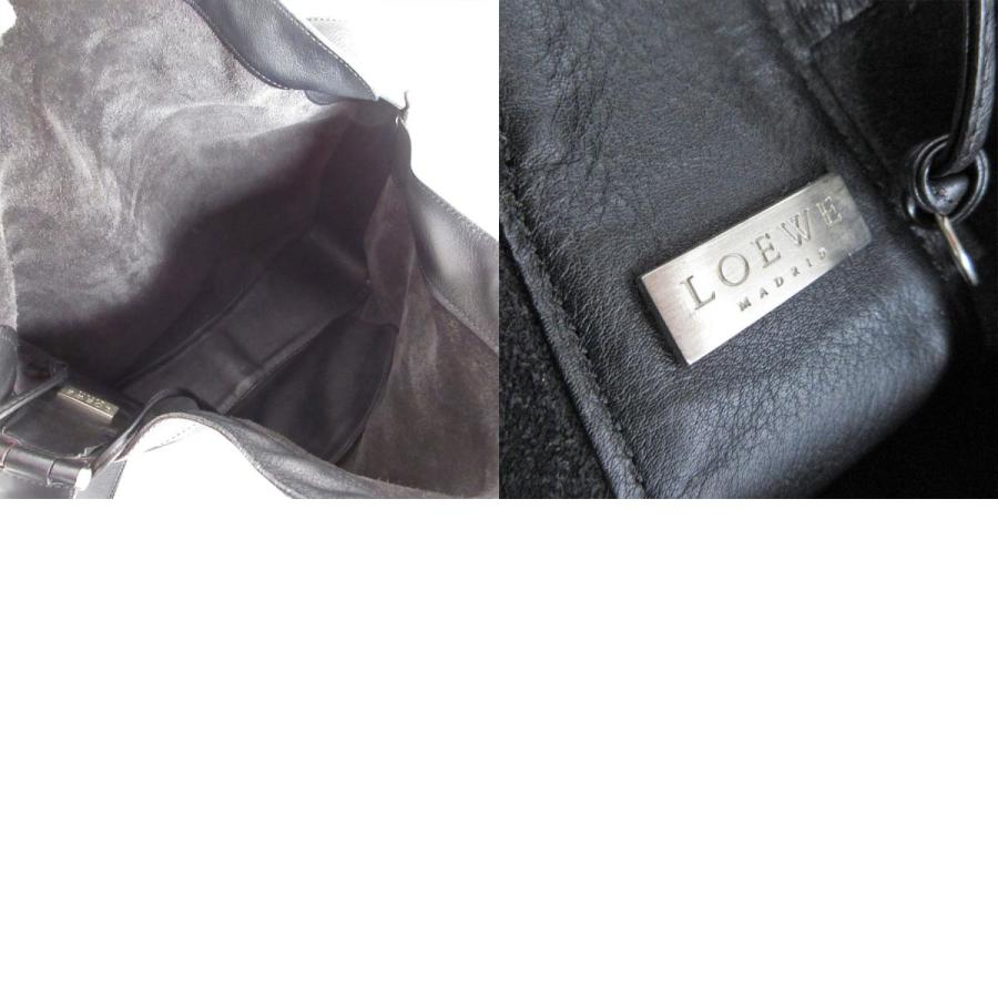 LOEWE（ロエベ） ショルダーバッグ アナグラム レザー ブラック