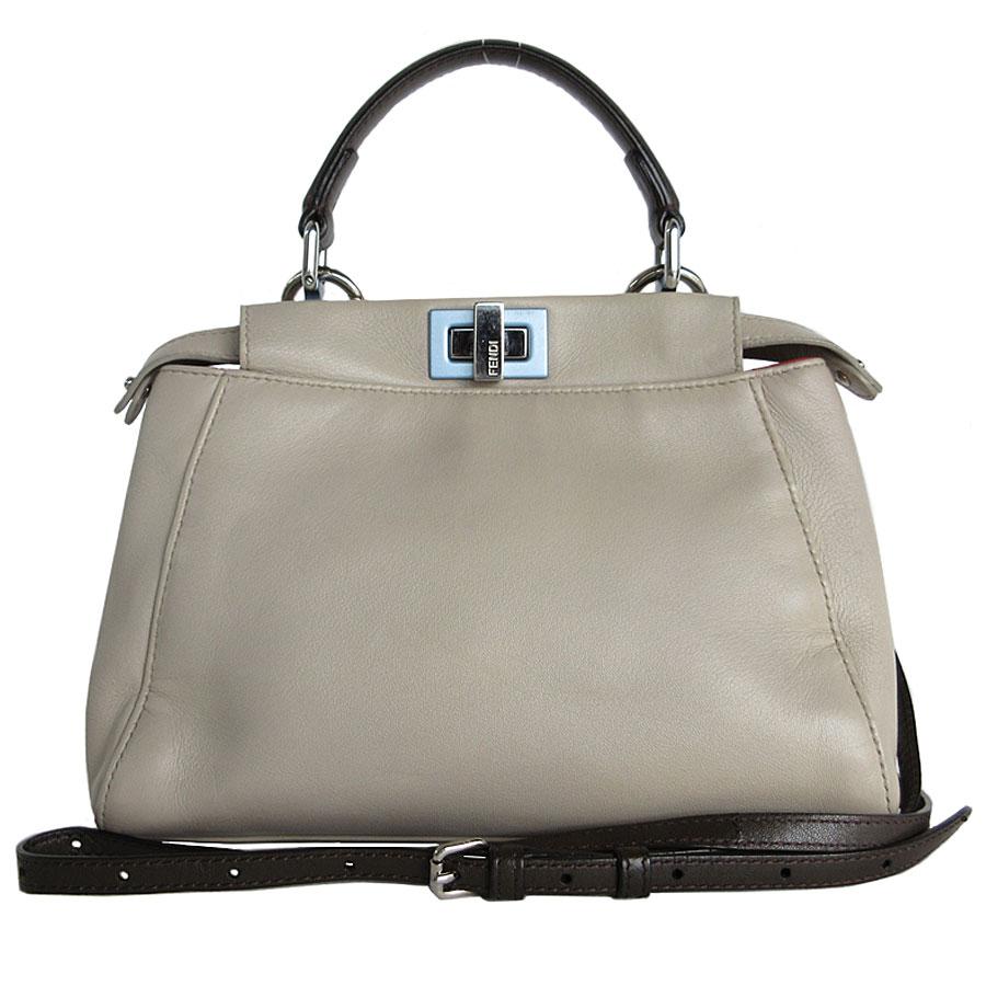 FENDI ピーカブー ハンドバッグ グレージュ FENDI（フェンディ） ハンドバッグ ショルダーバッグ ピーカブー