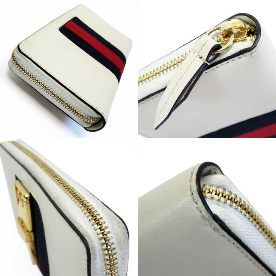 GUCCI（グッチ） ラウンドファスナー長財布 シルヴィ レザーx金属素材