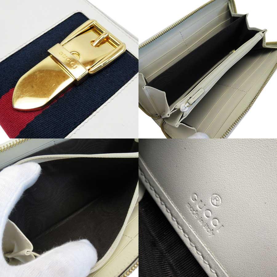 GUCCI（グッチ） ラウンドファスナー長財布 シルヴィ レザーx金属素材