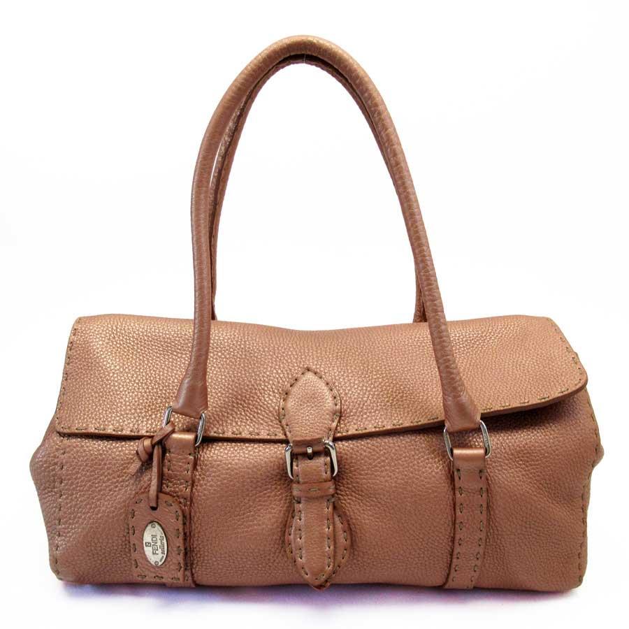FENDI フェンディ ショルダーバッグ セレリア レザー メタリックピンク 