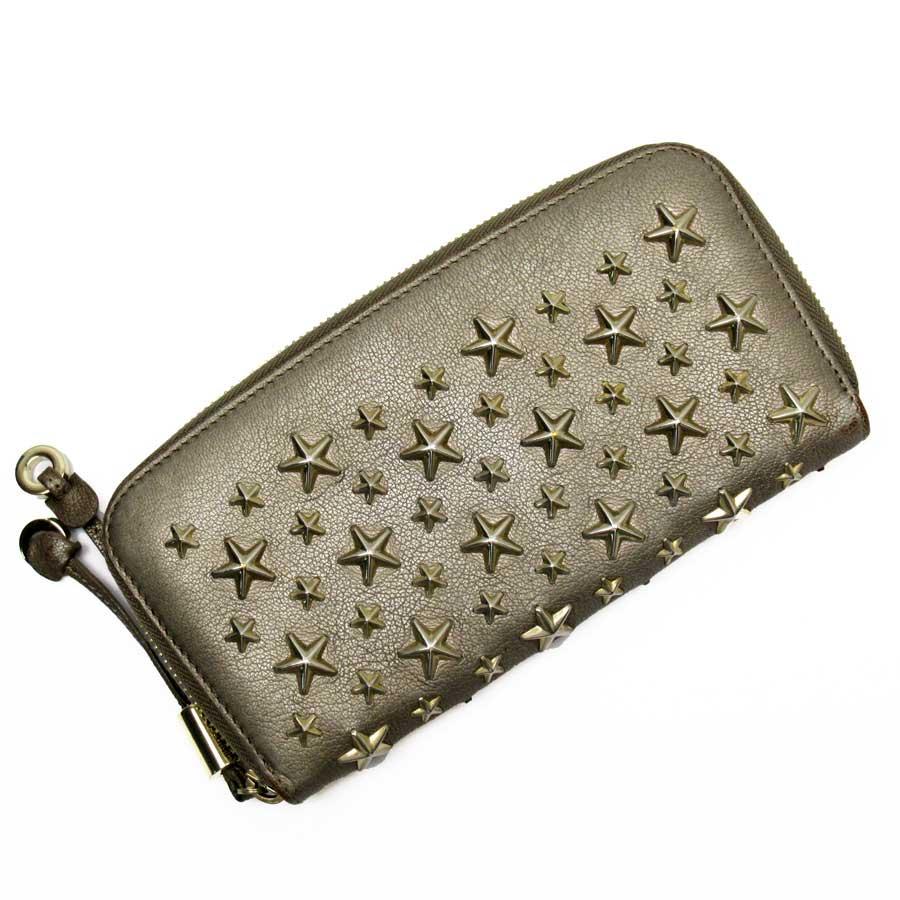 ジミーチュウ JIMMY CHOO ラウンドファスナー長財布 スタースタッズ