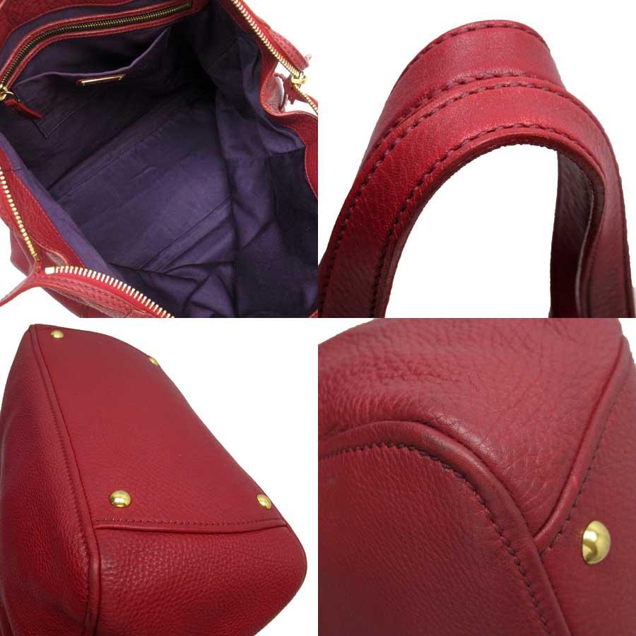 正規品　miumiu レザー　トートバッグ　ショルダー　 牛革 MIU MIU - 正規品 ミュウ ミュウ トートバッグ ショルダーバッグ