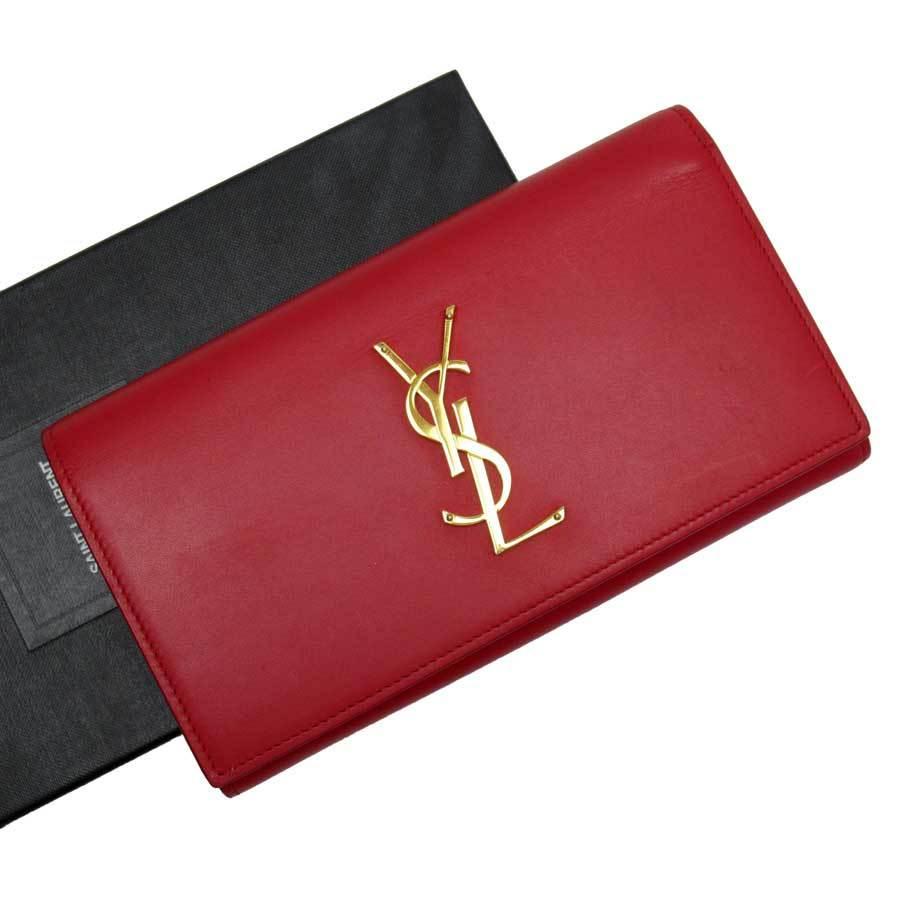 YSL 長財布 レッド-