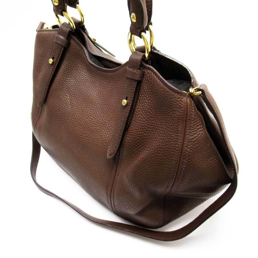 miu miu ハンドバッグ、ショルダーバッグ　2way ブラウン×ゴールド miu ミュウミュウ MIU ハンドバッグ ショルダーバッグ 2Wayバッグ