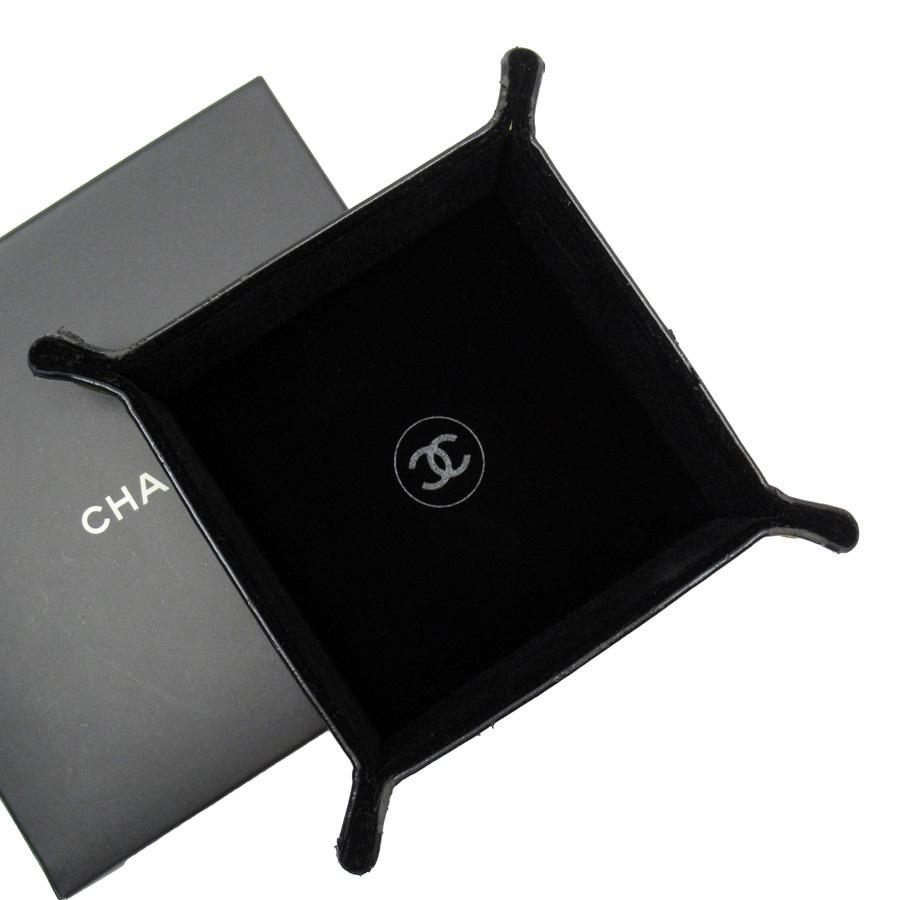 CHANEL シャネル ジュエリートレイ ココマーク レザーxベロア CHANEL シャネル ジュエリートレイ ココマーク レザーxベロア
