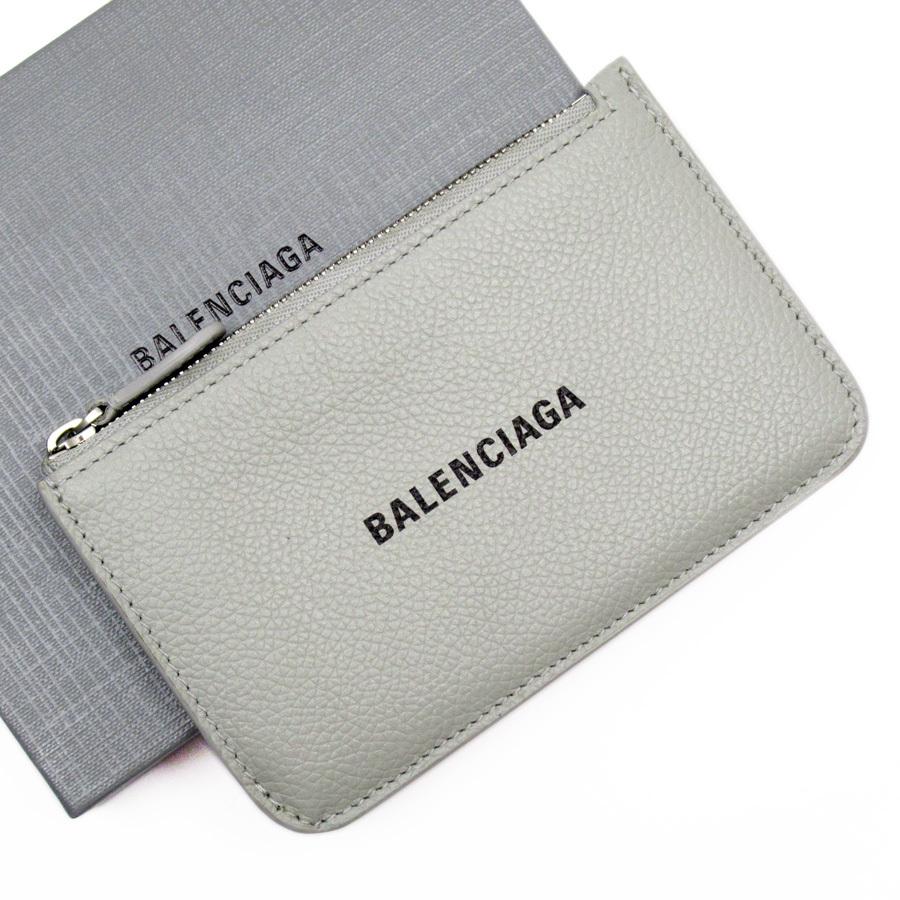BALENCIAGA バレンシアガ コインケース レザー グレー 定番人気 BALENCIAGA バレンシアガ コインケース レザー グレー 定番人気