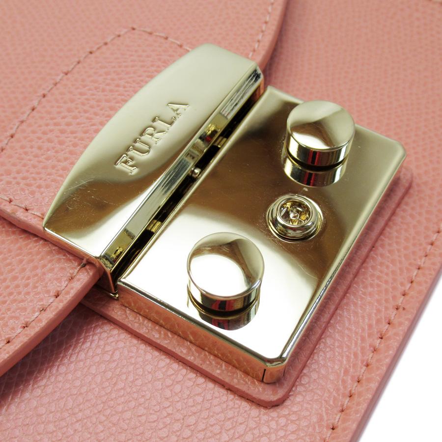 フルラ FURLA 斜め掛けショルダーバッグ メトロポリス レザー ピンク系xゴールド 定番人気｜brandvalue-store｜04