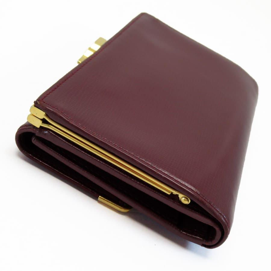 Cartier（カルティエ） 三つ折り財布 マストライン レザー ボルドーx