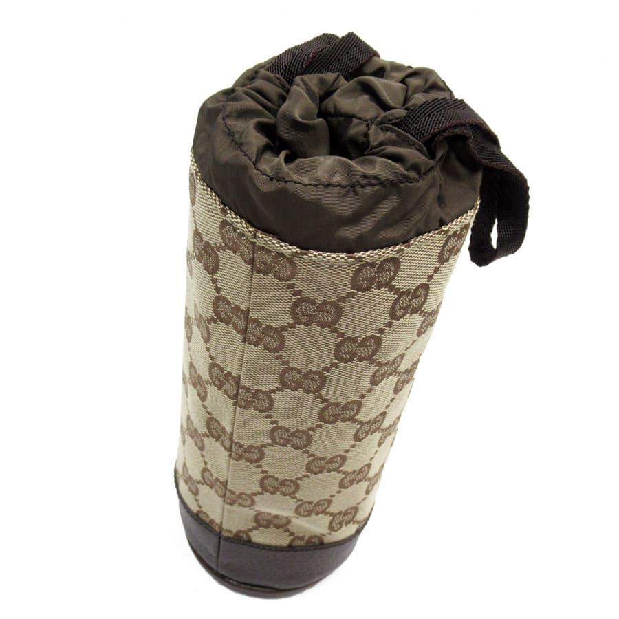 GUCCI（グッチ） ボトルホルダー GG キャンバスxレザー ブラウン 定番