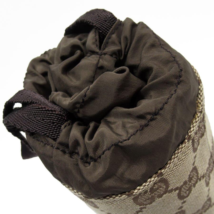 GUCCI（グッチ） ボトルホルダー GG キャンバスxレザー ブラウン 定番