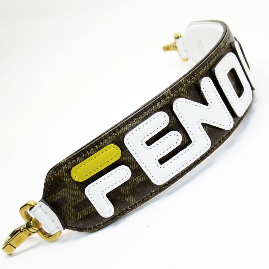 FENDI（フェンディ） ハンドル ストラップ FENDI×FILA レザー ブラウン 