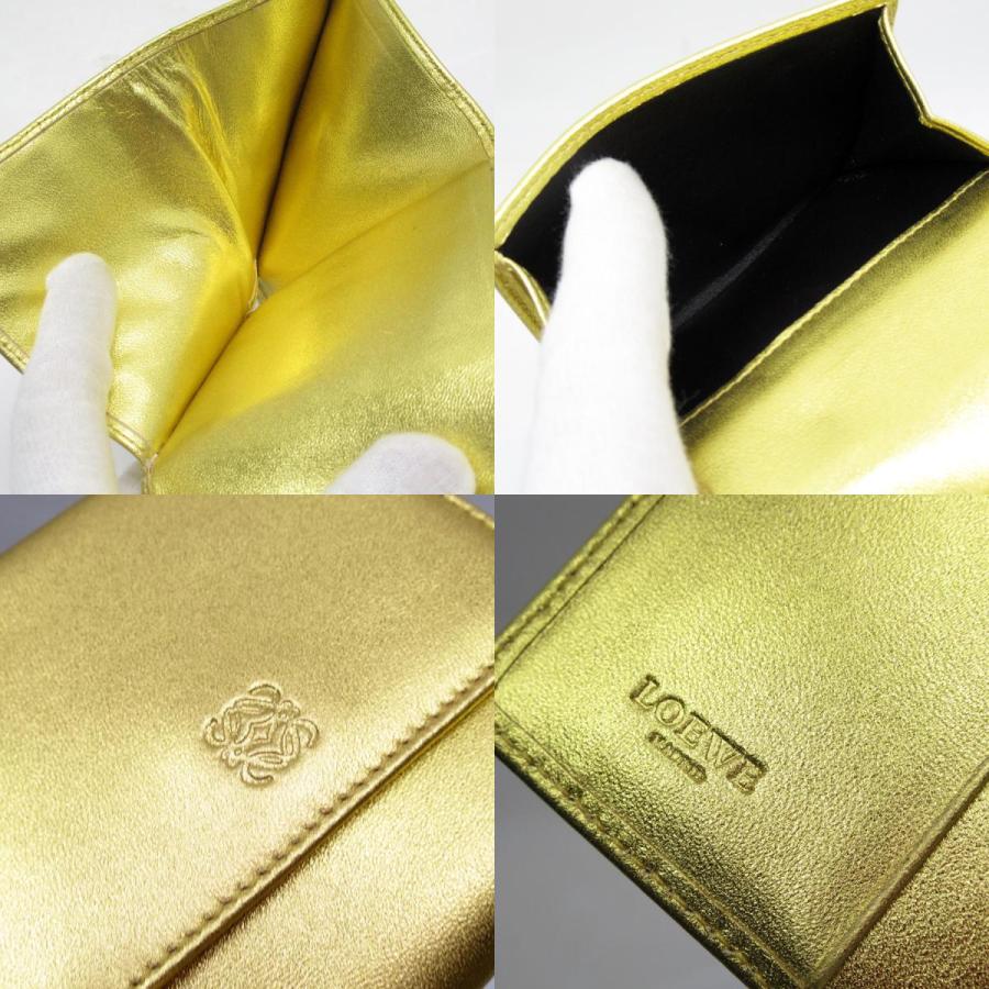 LOEWE ロエベ 二つ折り財布 レザー ゴールド : ブランドバリュー LOEWE ロエベ 二つ折り財布 レザー ゴールド : ブランドバリュー