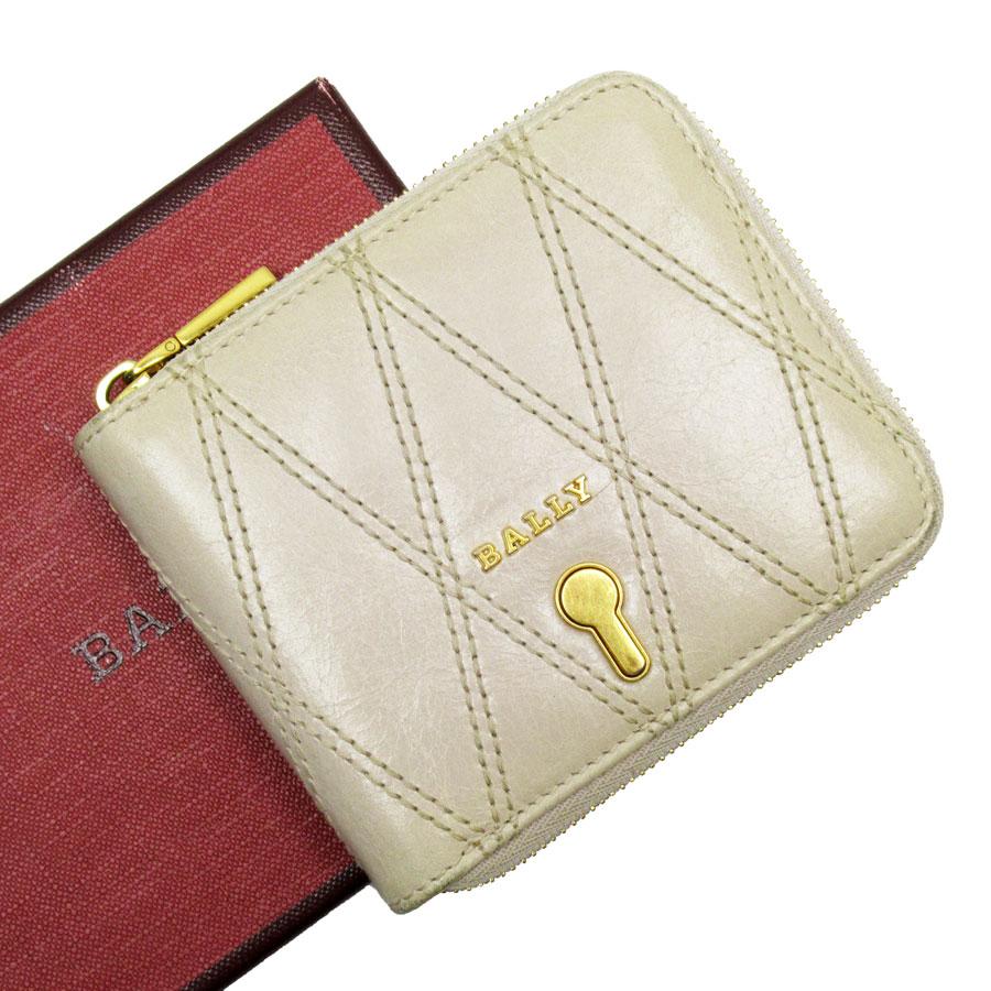 Bally バリー BALLY 二つ折り財布 レザー ライトベージュ