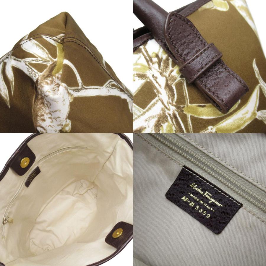 サルヴァトーレフェラガモ Ferragamo ハンドバッグ サテンブラウン サルヴァトーレフェラガモ Salvatore Ferragamo ハンドバッグ
