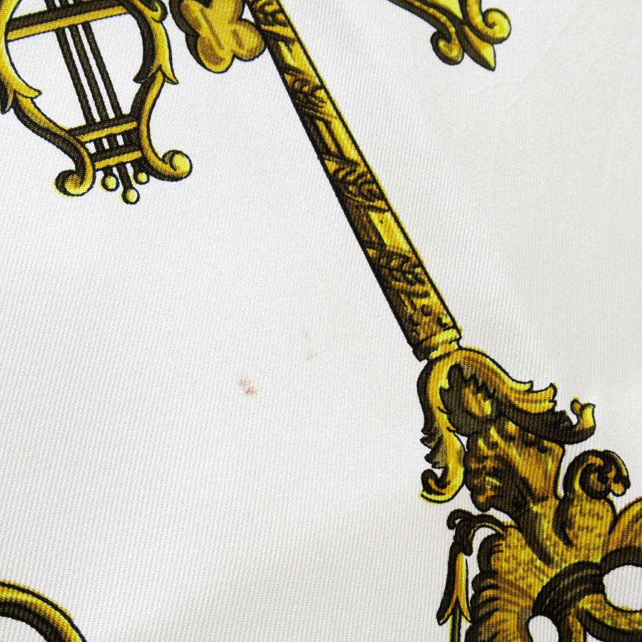 HERMES（エルメス） スカーフ カレ90 LES CLES 鍵 シルク ブラック