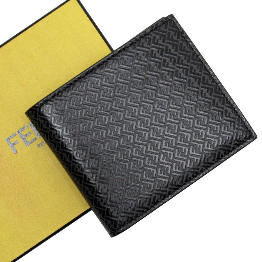 FENDI フェンディ 札入れ レザー ブラック : ブランドバリュー - 通販 