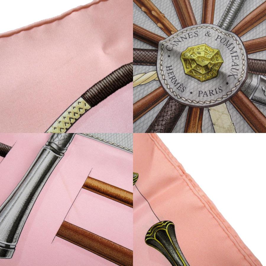 HERMES エルメス スカーフ カレ90 CANNES&POMMEAUX シルク