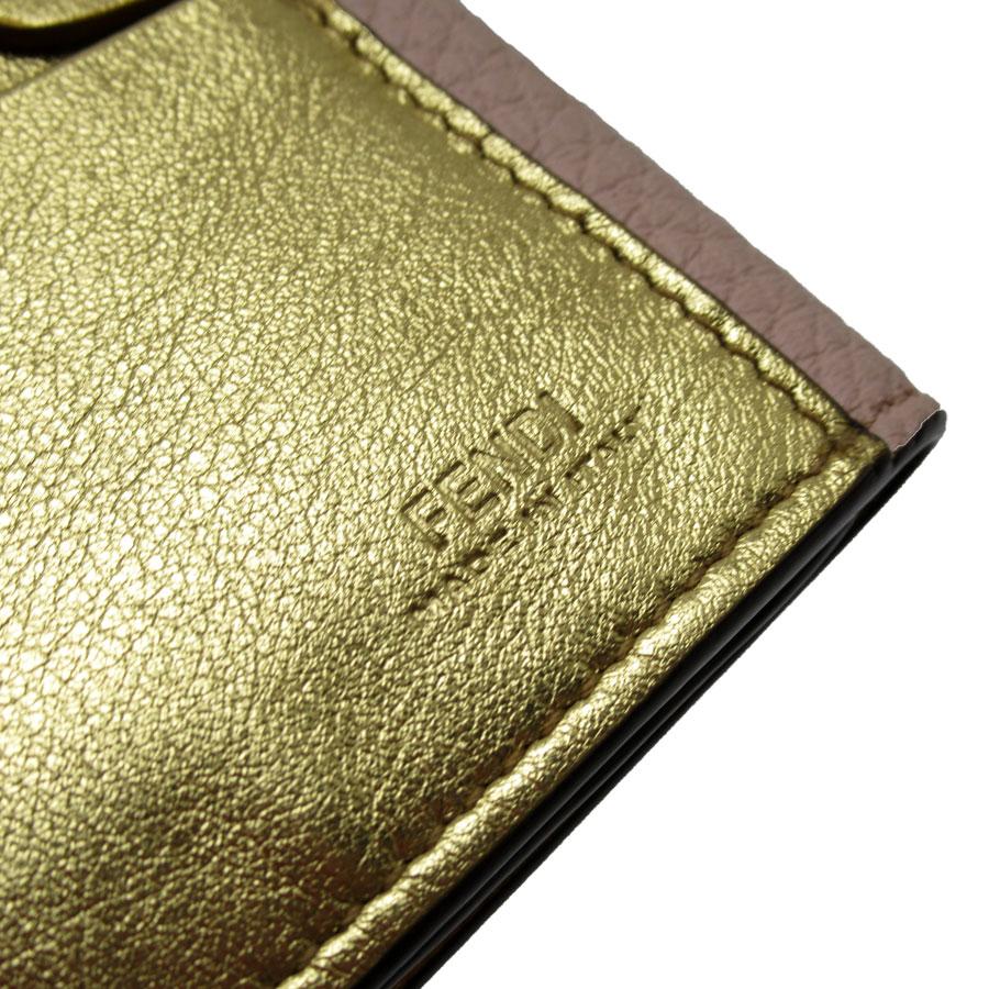 FENDI（フェンディ） 二つ折り財布 レザー ライトピンク : ブランド