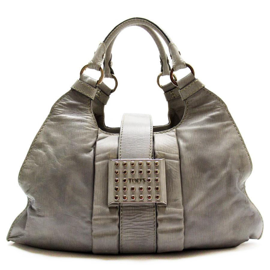 TOD'S グレー レザー ハンドバッグ トッズ TOD'S ハンドバッグ レザー グレー : ブランドバリュー - 通販