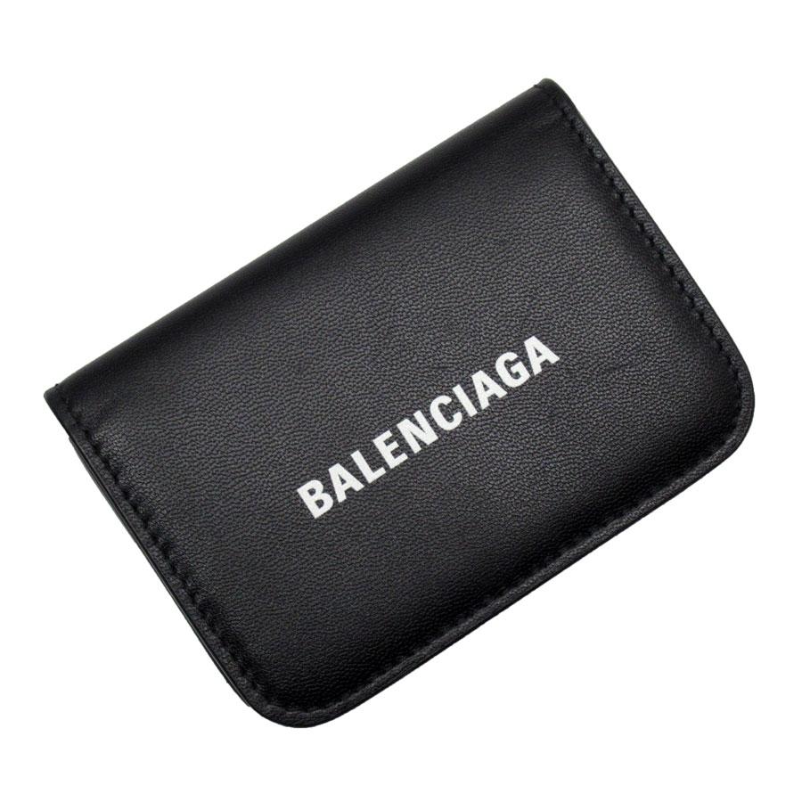 BALENCIAGA バレンシアガ 三つ折り財布 レザー ブラック : ブランド
