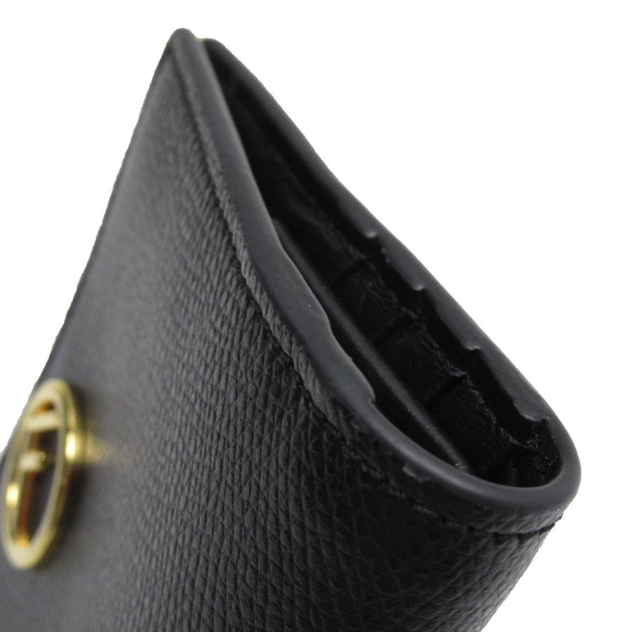極美✨フェンディ 二つ折り財布 エフイズ FFロゴ レザー ブラック FENDI フェンディ 二つ折り財布 レザー ブラック : ブランド
