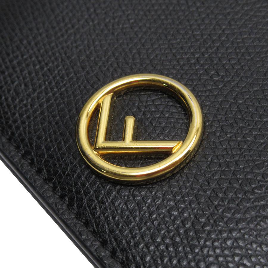 FENDI（フェンディ） 二つ折り財布 レザー ブラック : ブランド