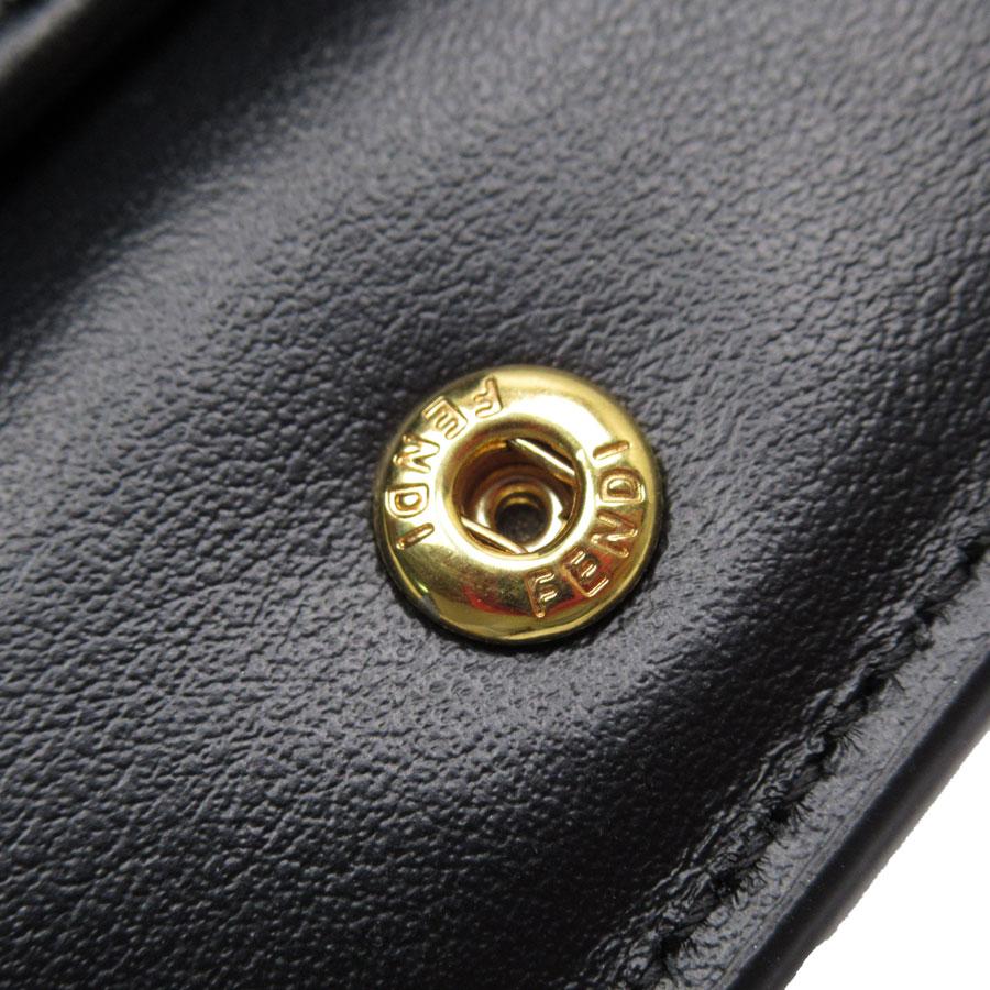 FENDI（フェンディ） 二つ折り財布 レザー ブラック : ブランド