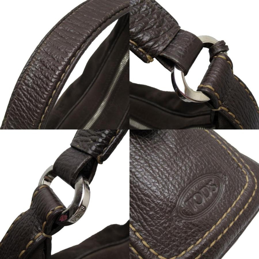 トッズ TOD'S ハンドバッグ スエード/レザー ブラウン