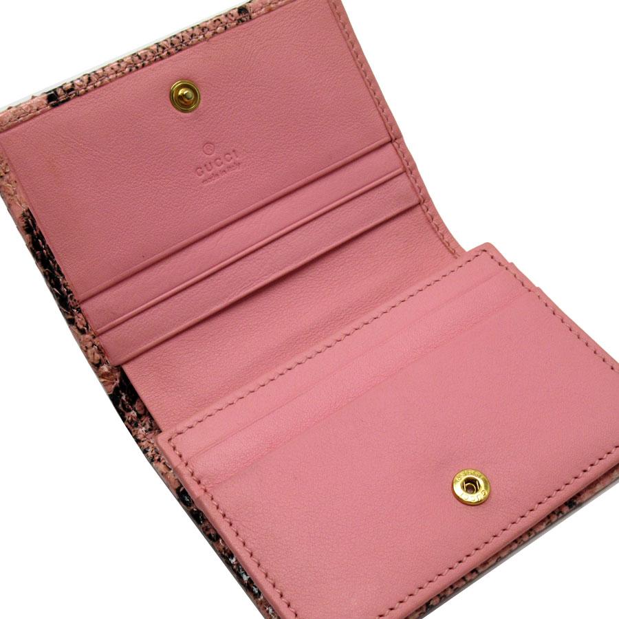 グッチ GUCCIシマ モノグラム レザー 二つ折財布 ピンク GUCCI（グッチ） 二つ折り財布 GGMarmont パイソン ピンク : ブランド