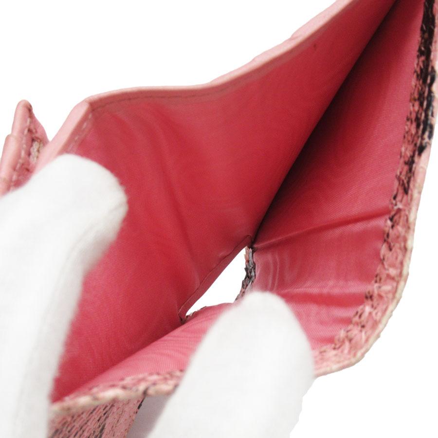 GUCCI（グッチ） 二つ折り財布 GGMarmont パイソン ピンク : ブランド