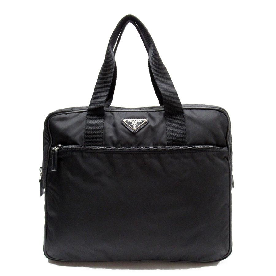 【美品】　プラダ ナイロン ハンドバッグ　トートバッグ　ブラック　ビジネスバッグ PRADA プラダ ハンドバッグ ビジネスバッグ ナイロン ブラック
