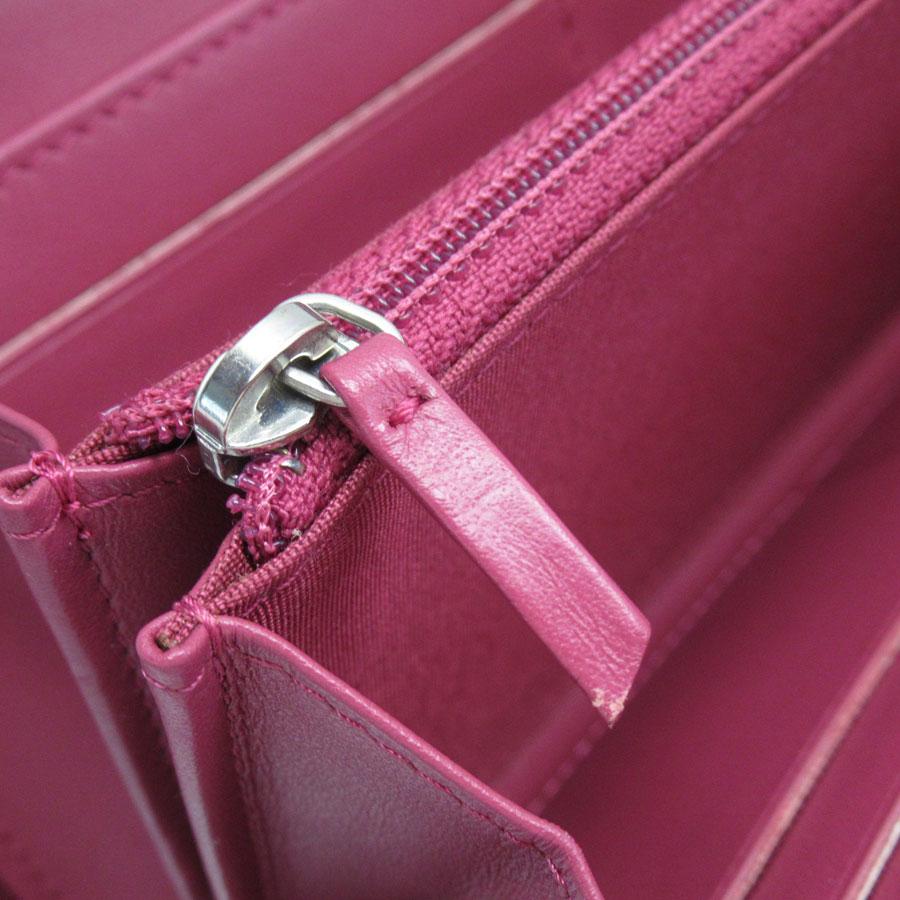 CHANEL（シャネル） ラウンドファスナー長財布 カメリア レザー ピンク