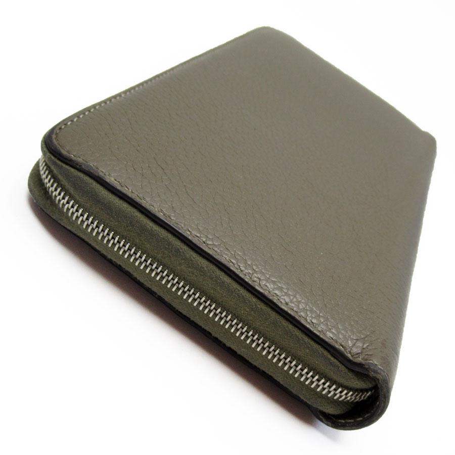 CELINE セリーヌ 長財布 ラウンドファスナー レザー　グレー　グレージュ CELINE セリーヌ 長財布 ラウンドファスナー グレー レザー