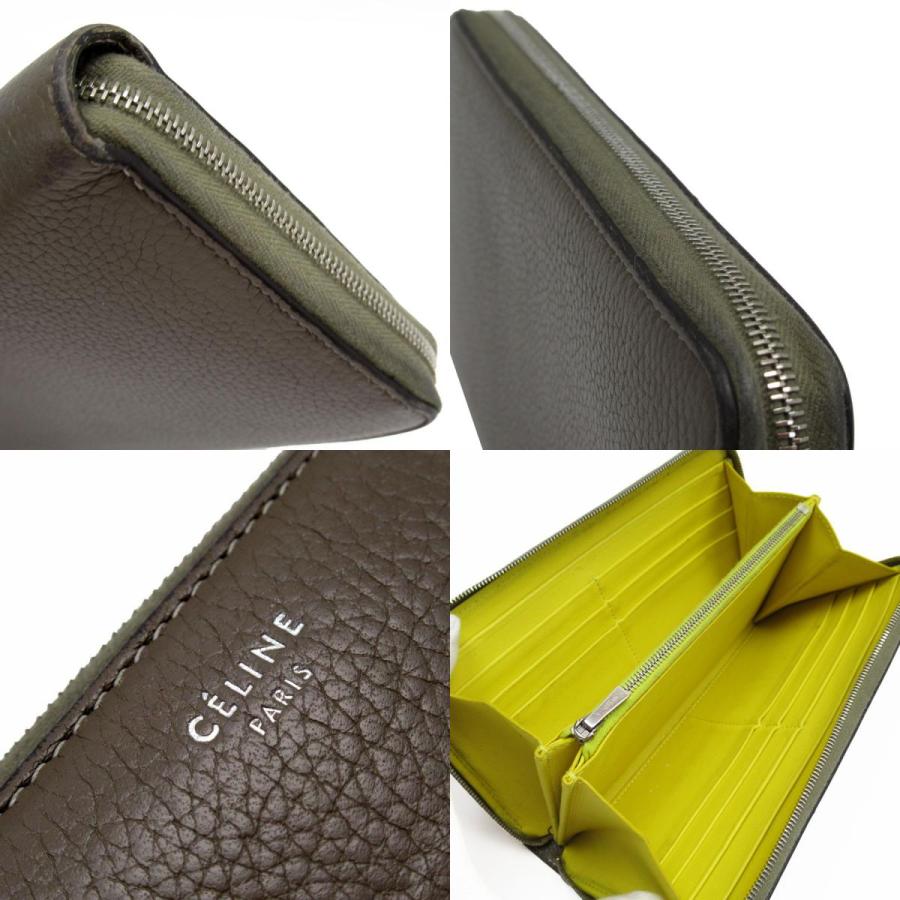CELINE（セリーヌ） ラウンドファスナー長財布 レザー グレージュ