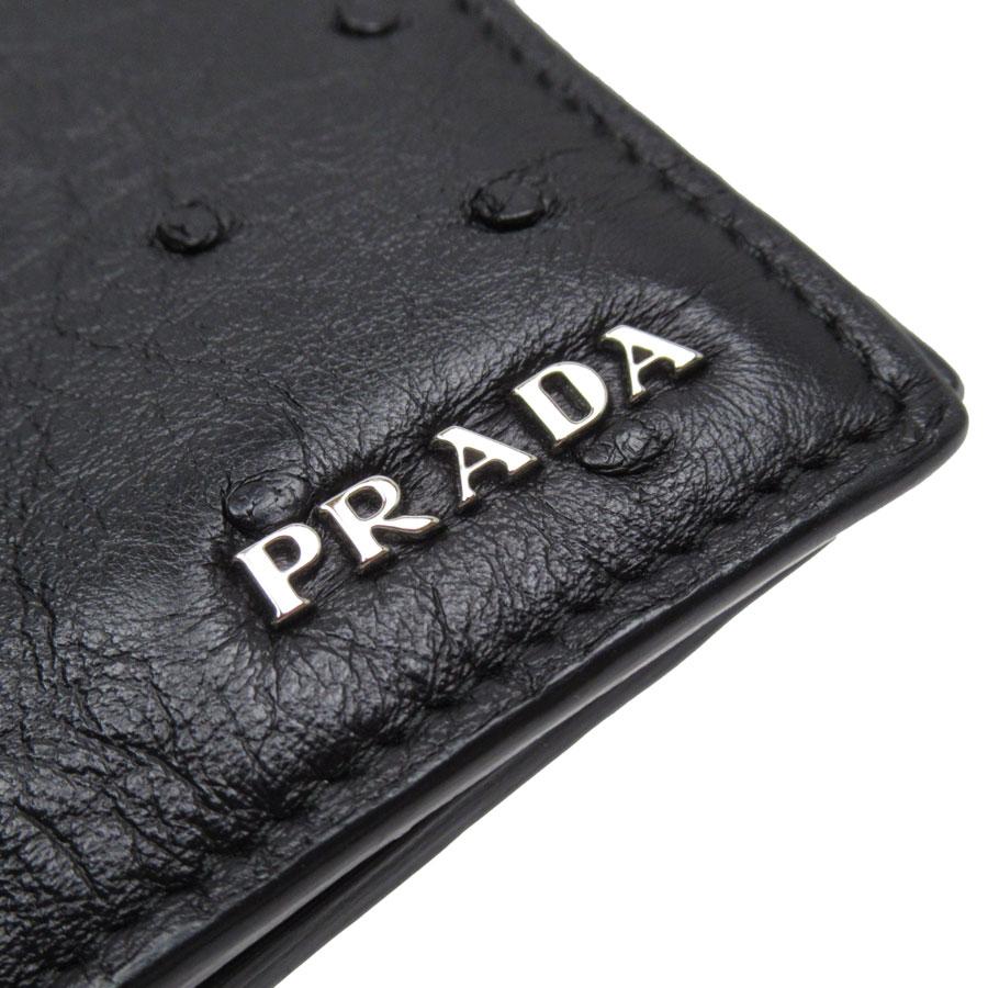 PRADA（プラダ） 札入れ オーストリッチ ブラック : ブランドバリュー