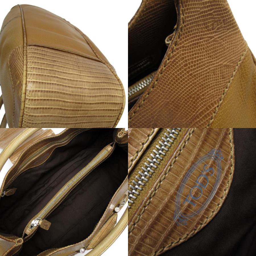 トッズ TOD'S ハンドバッグ レザー ブラウン : ブランドバリュー