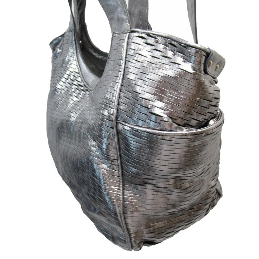 ジミーチュウ JIMMY CHOO ハンドバッグ レザー シルバー