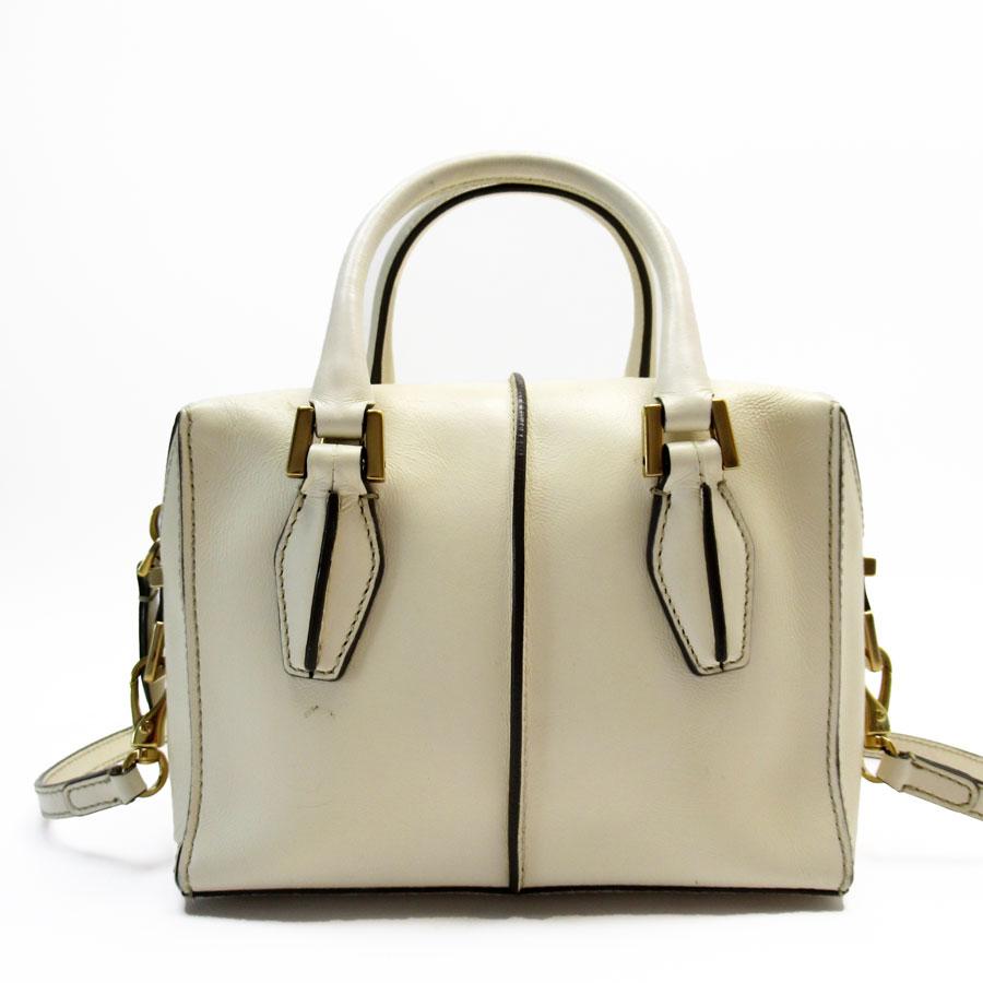 トッズ TOD'S ハンドバッグ ショルダーバッグ レザー アイボリー